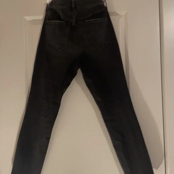 Free people distressed black high waist  crop jeans pants - so cute on! - Picture 5 of 6